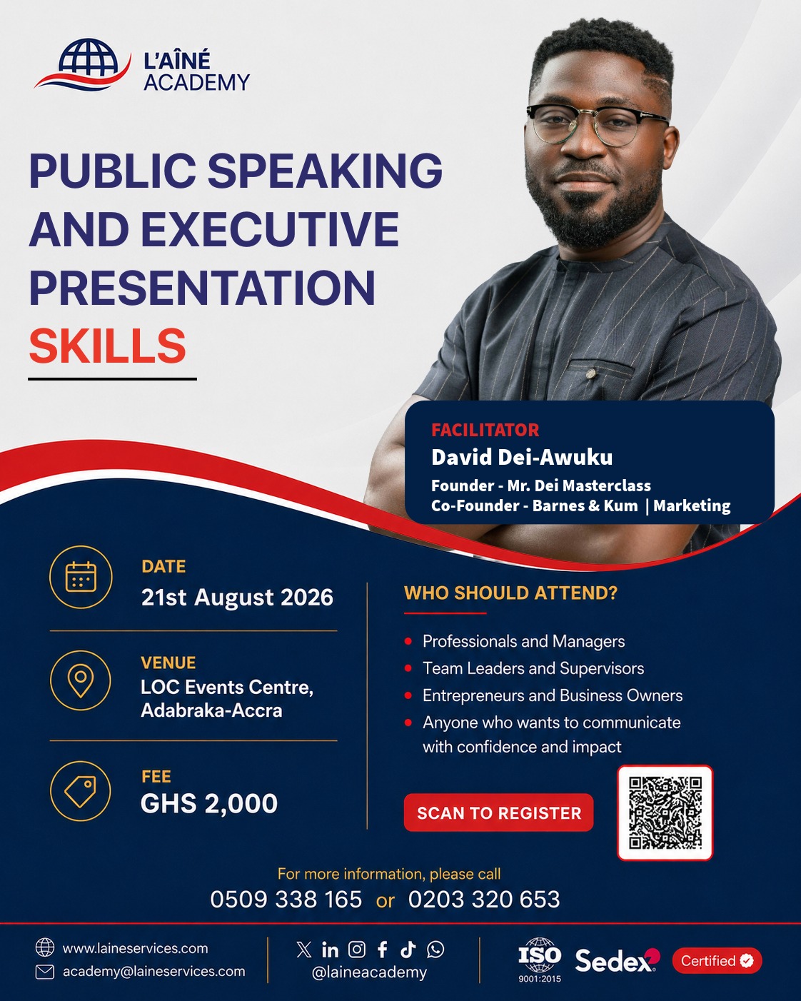 Public Speaking & Executive Presentation Skills flyer